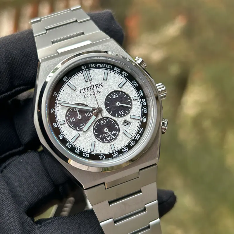 Citizen Zenshin Eco-Drive Super Titanium White Dial Men’s Watch- CA4610-85A